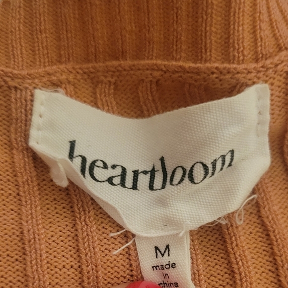 Heartloom Alma Cardigan Dress Ribbed Knit Duster Sweater Long Orange Medium - Picture 5 of 13